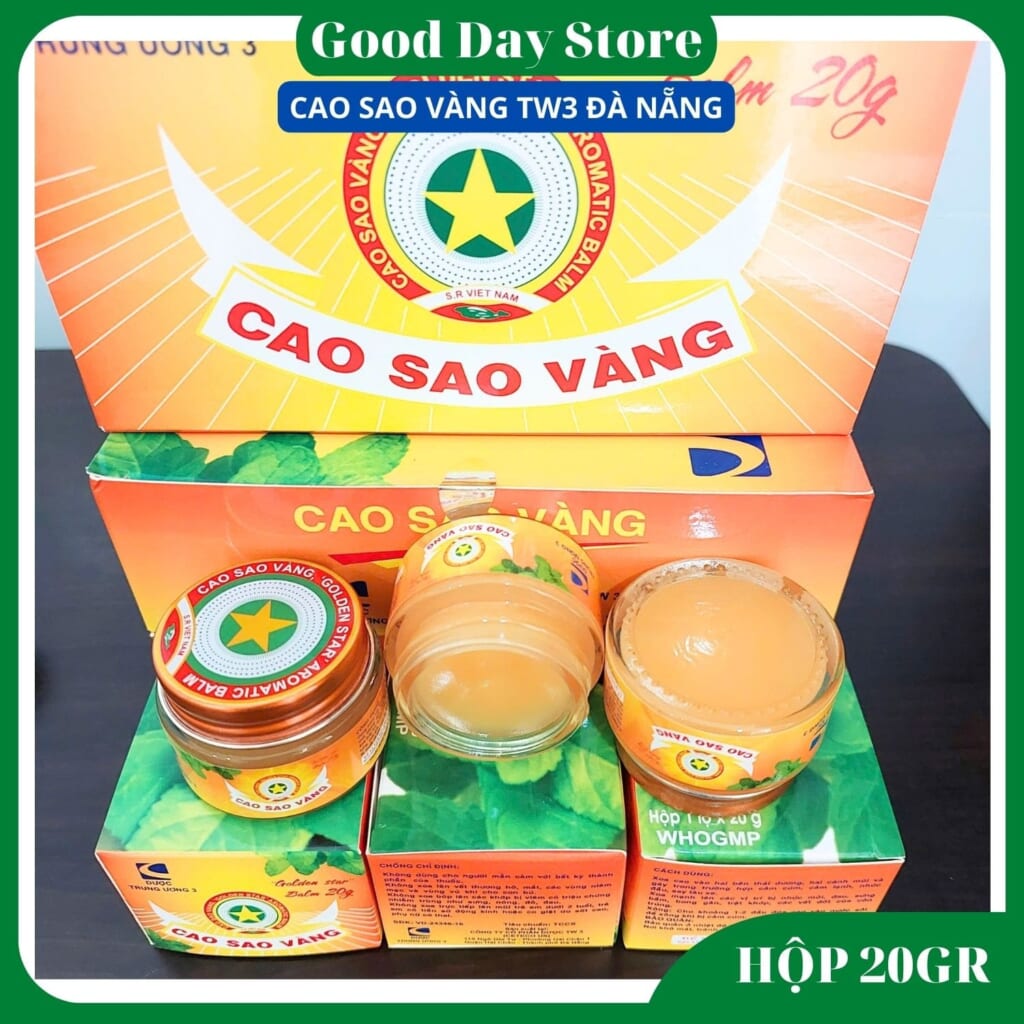 Cao Sao Vàng 20gram - Giải pháp tự nhiên cho cảm lạnh, nhức mỏi, muỗi đốt hiệu quả