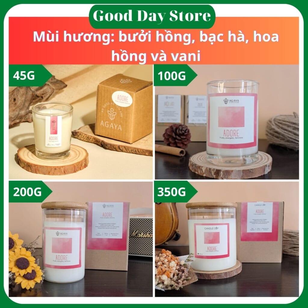 Thành phần nến thơm hương trái cây AGAYA