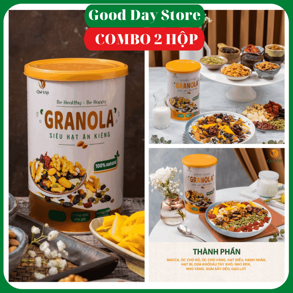 Granola Quê Việt – Bữa sáng dinh dưỡng, ngon lành và tiện lợi mỗi ngày