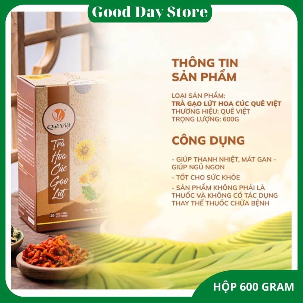 Mua trà hoa cúc gạo lứt Quê Việt ở Quận 7 – Phục vụ 24/7