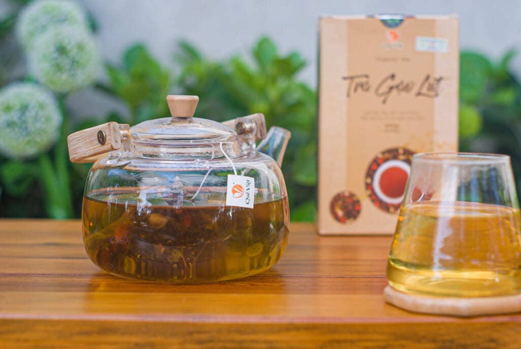 Thành phần Trà hoa cúc gạo lứt Quê Việt