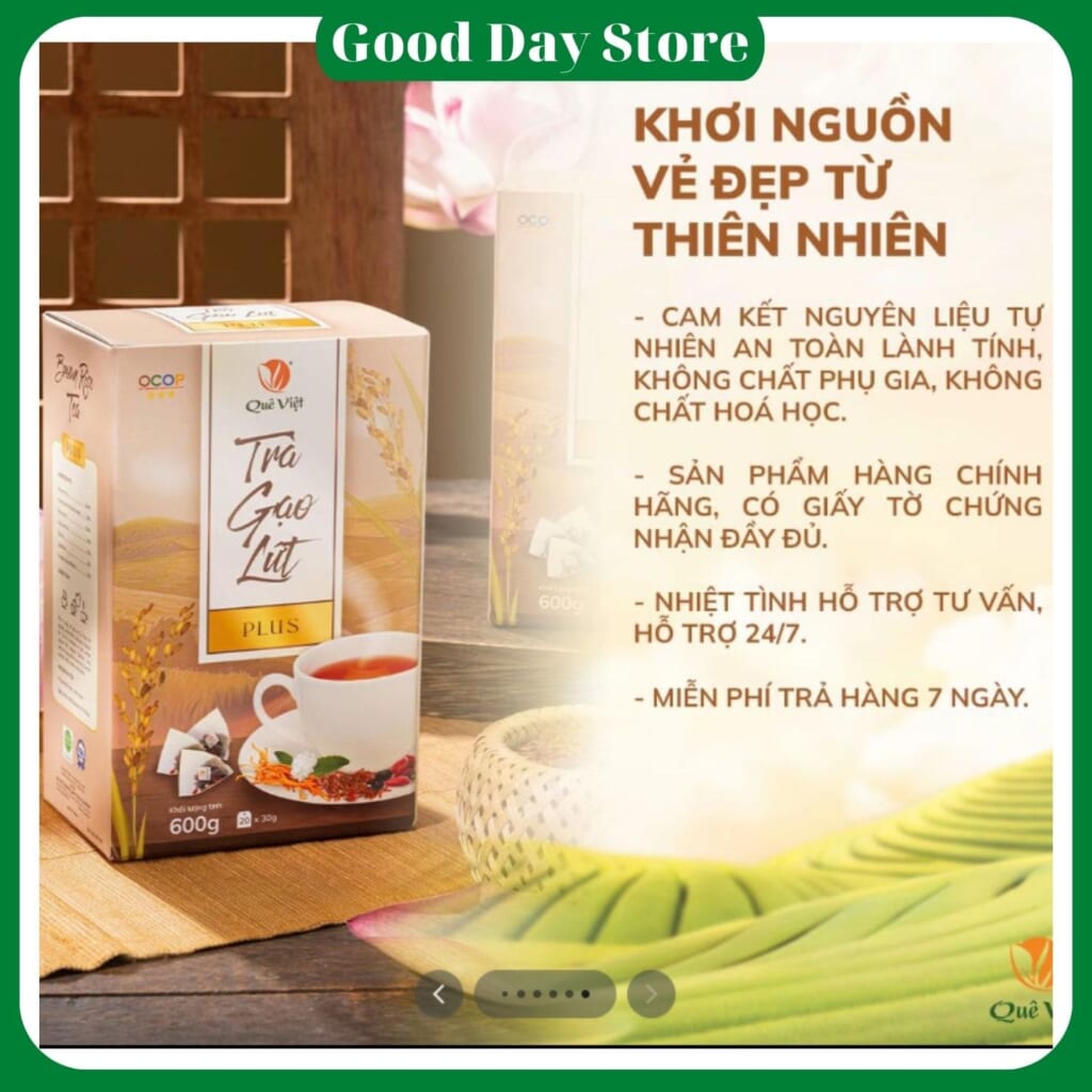 Trà Gạo Lứt Plus Quê Việt - Sự Lựa Chọn Vàng Cho Một Lối Sống Lành Mạnh