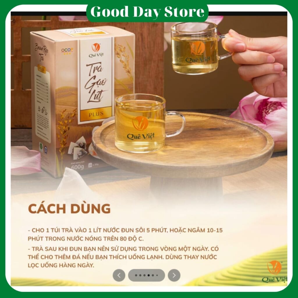 Trà Gạo Lứt Plus Quê Việt - Sự Lựa Chọn Vàng Cho Một Lối Sống Lành Mạnh