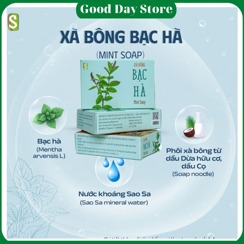 Xà bông thảo dược Sinh Dược - Làn da sáng mịn, sạch mụn từ thiên nhiên