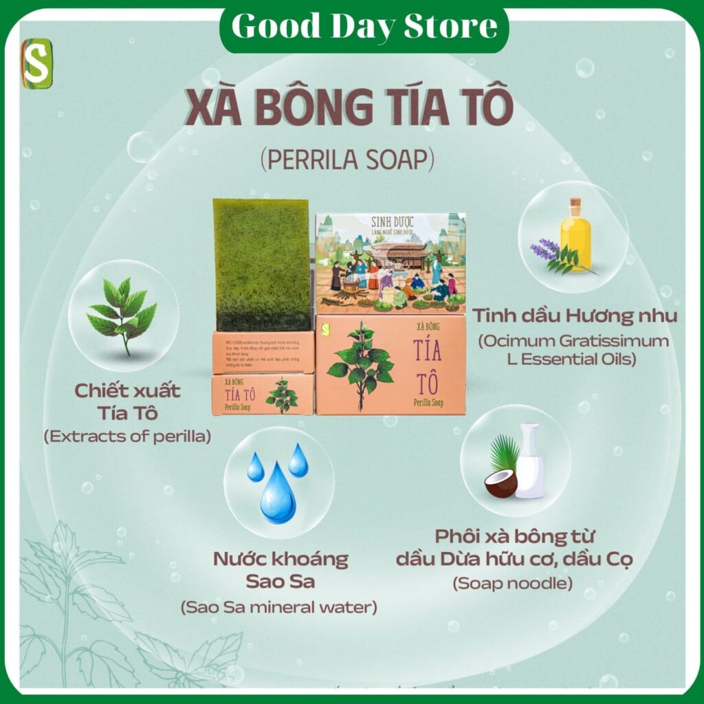 Xà Bông Tía Tô Sinh Dược - Lựa Chọn Lý Tưởng Cho Da Nhạy Cảm, Dễ Kích Ứng