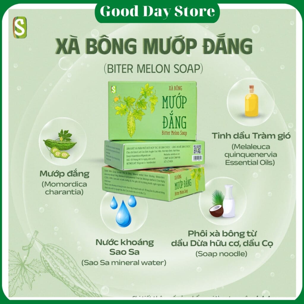 Xà Bông Mướp Đắng - Giải Pháp Tự Nhiên Cho Da Nhạy Cảm, Viêm Nang Lông, Hỗ Trợ Làm Dịu Da
