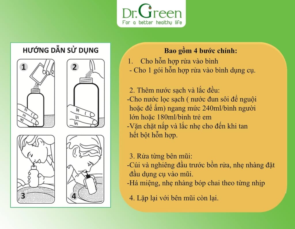 Bình Rửa Mũi Dr Green - Giải Pháp Hiệu Quả Cho Mũi Xoang Sạch Sẽ, Thở Dễ Dàng
