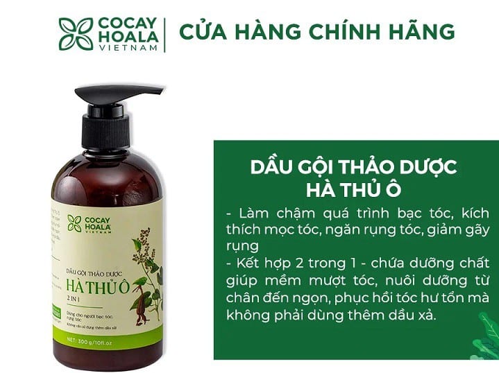 Dầu Gội Thảo Dược Hà Thủ Ô 2in1 Giảm Rụng Tóc - Giảm Bạc Tóc