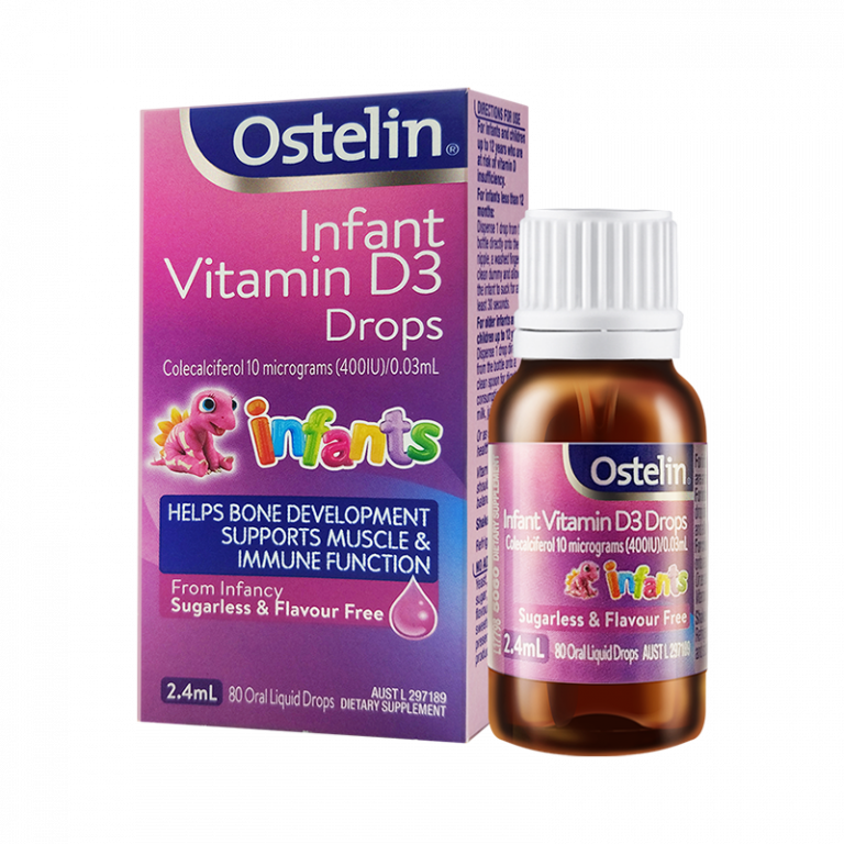Ostelin Bổ sung Vitamin D dạng nước cho trẻ sơ sinh Infant Vitamin D3 Drops 2.4 ml