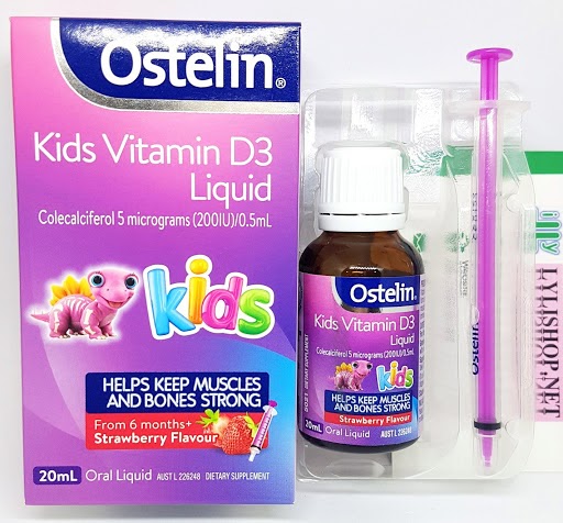 Ostelin kids Bổ sung Vitamin D dạng nước cho trẻ từ 6 tháng tuổi Vitamin D Liquid Kids 20ml