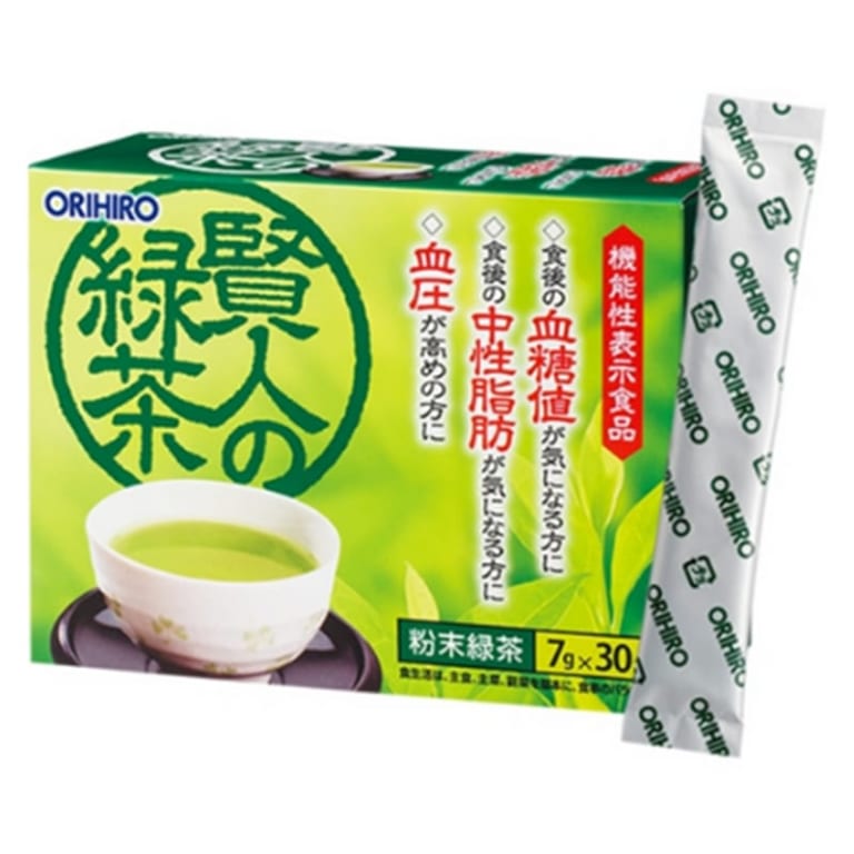 Orihiro Trà xanh giảm mỡ máu và đường trong máu Sage 30 gói