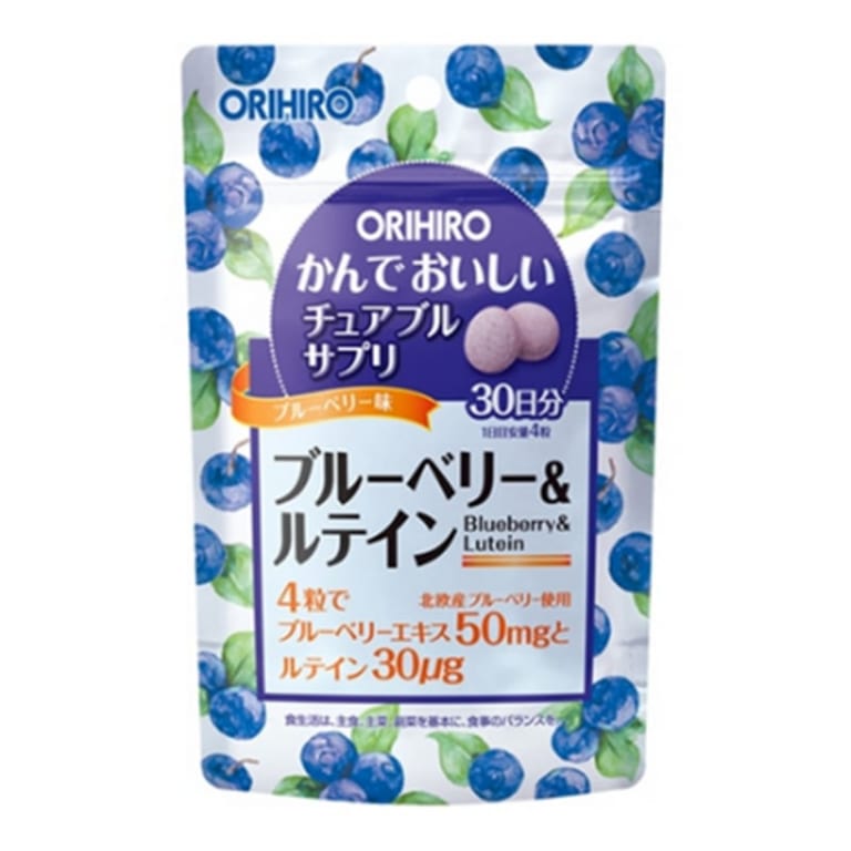 Orihiro Viên uống bổ sung Blueberry và Lutein dạng túi 120 viên