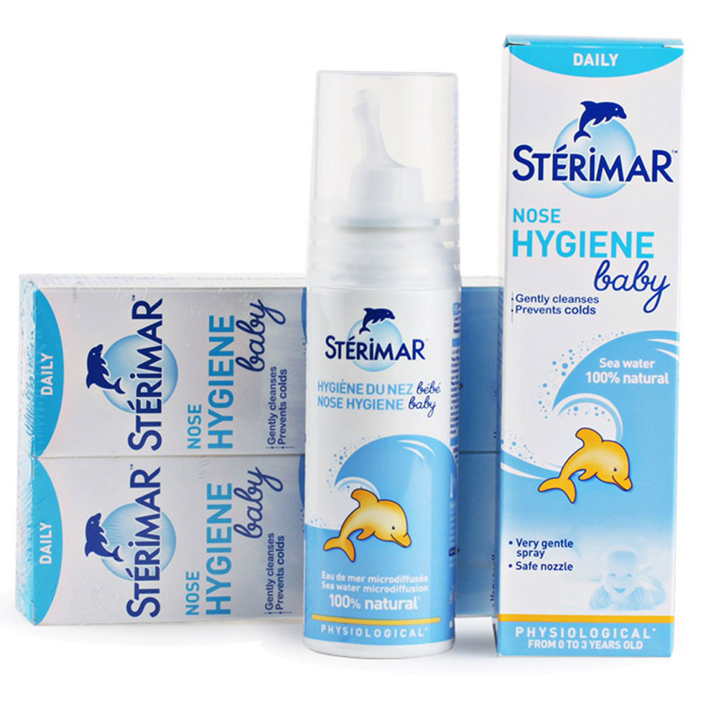 Sterimar Xịt mũi nước muối biển cho bé từ 0 - 3 tuổi Nose Hygiene Baby 100ml