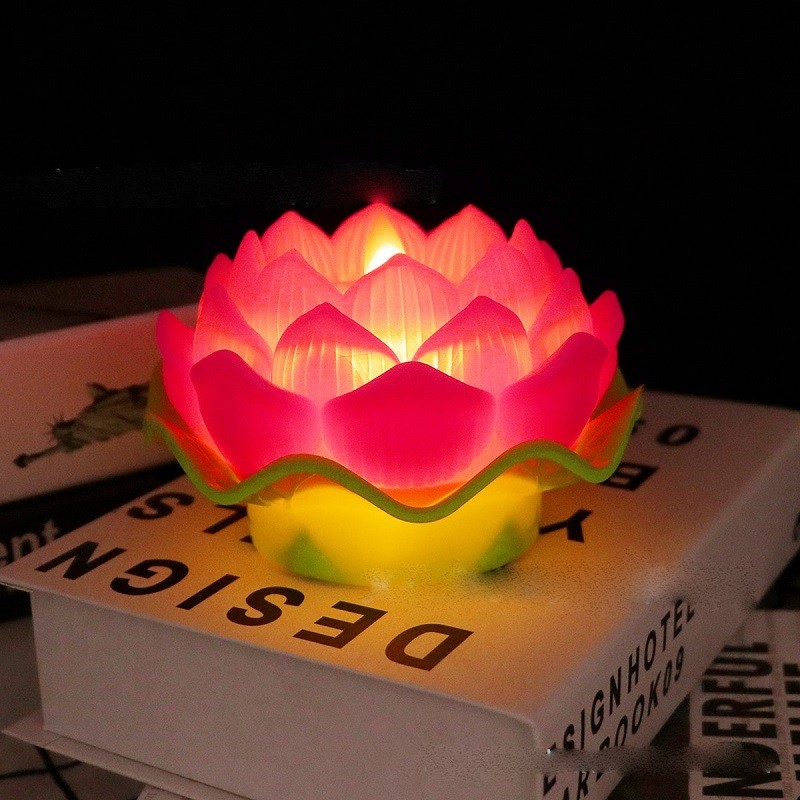mẫu đèn hoa sen nhỏ vừa bàn thờ