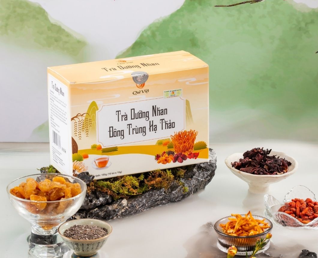 Trà Dưỡng Nhan Đông Trùng Hạ Thảo Quê Việt