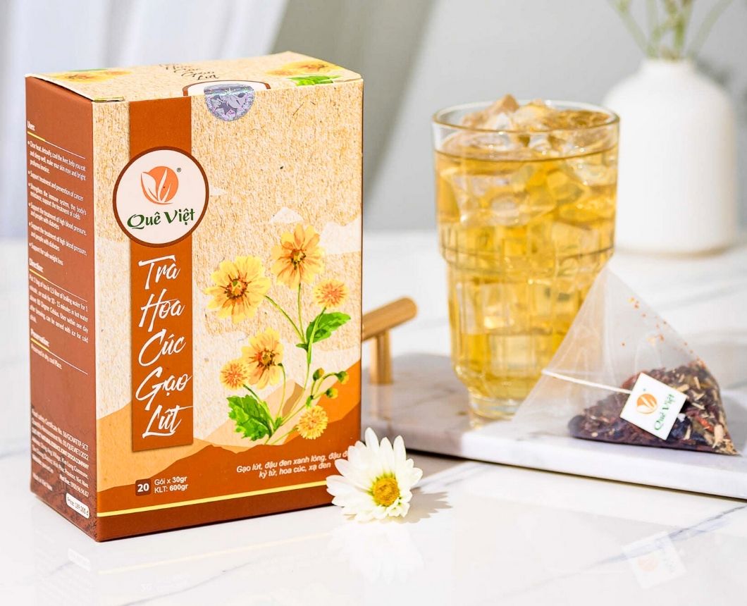 Mua trà hoa cúc gạo lứt Quê Việt ở Dĩ An – Giao hỏa tốc 2 giờ