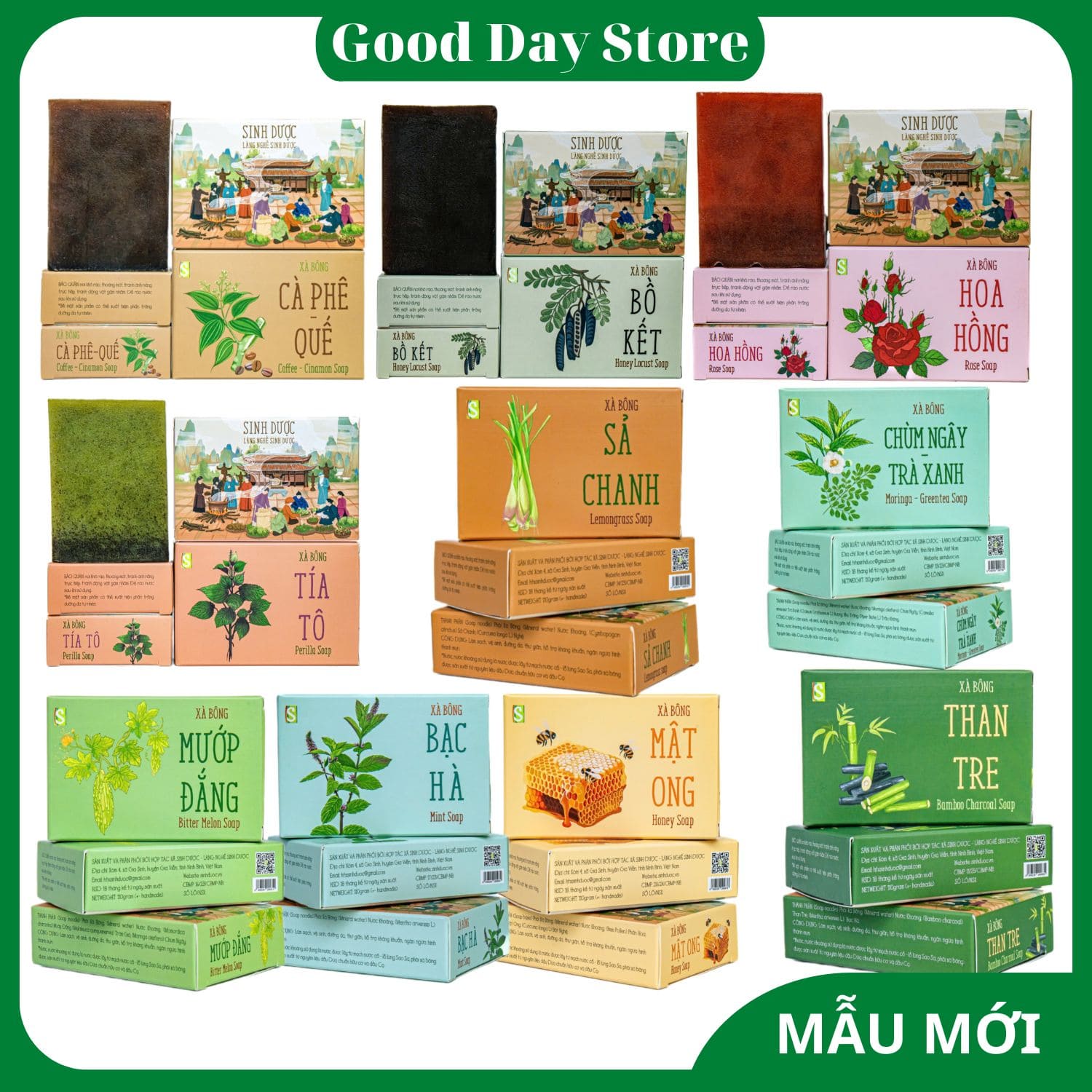 Xà bông thảo dược Sinh Dược – Làn da sáng mên, sạch mụn từ thên nhiên